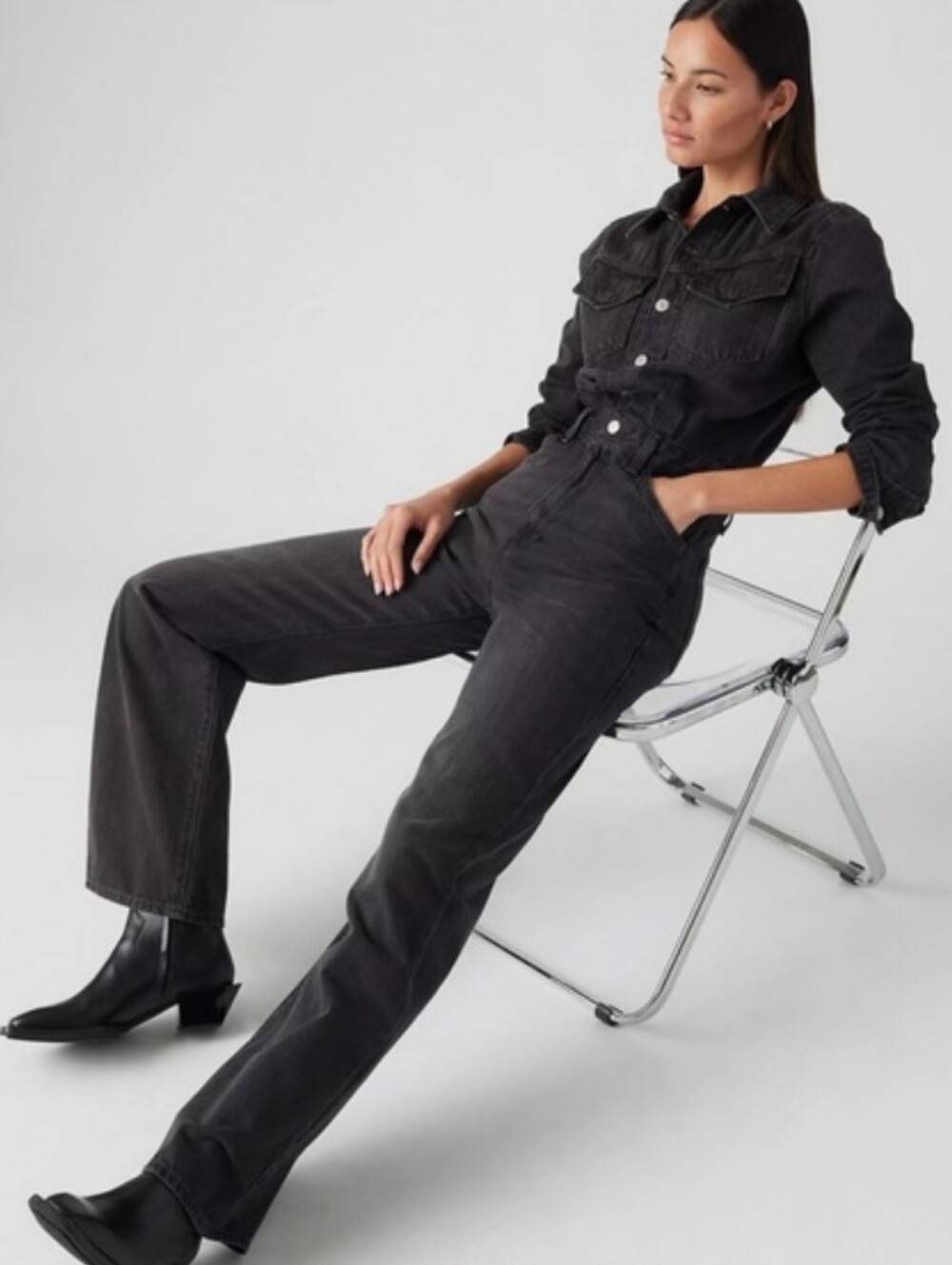 Levi's Charcoal Denim One Piece Jumpsuit